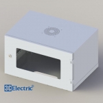 C-Rack 06U-D400 - Treo tường- Cánh cửa Mica - Màu trắng