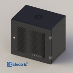 C-Rack 10U-D400 - Treo tường- Cánh cửa lưới- Màu đen
