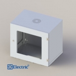 C-Rack 10U-D400 - Treo Tường- Cánh cửa Mica- Màu trắng
