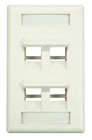 Face plates - Mặt nạ 04 port, US type, 113.8 x 69.7 x 6.2mm